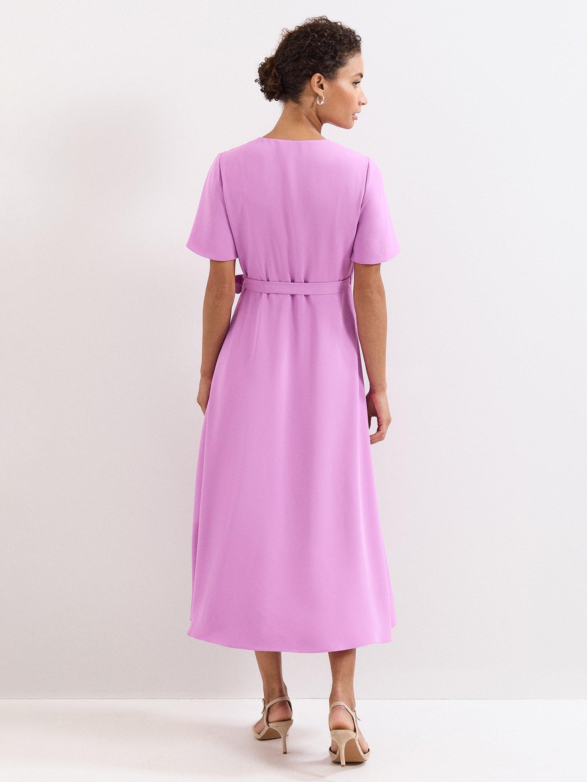 Product image 2 of 8, which shows Phase Eight Julissa Wrap Dress, Lilac, 6