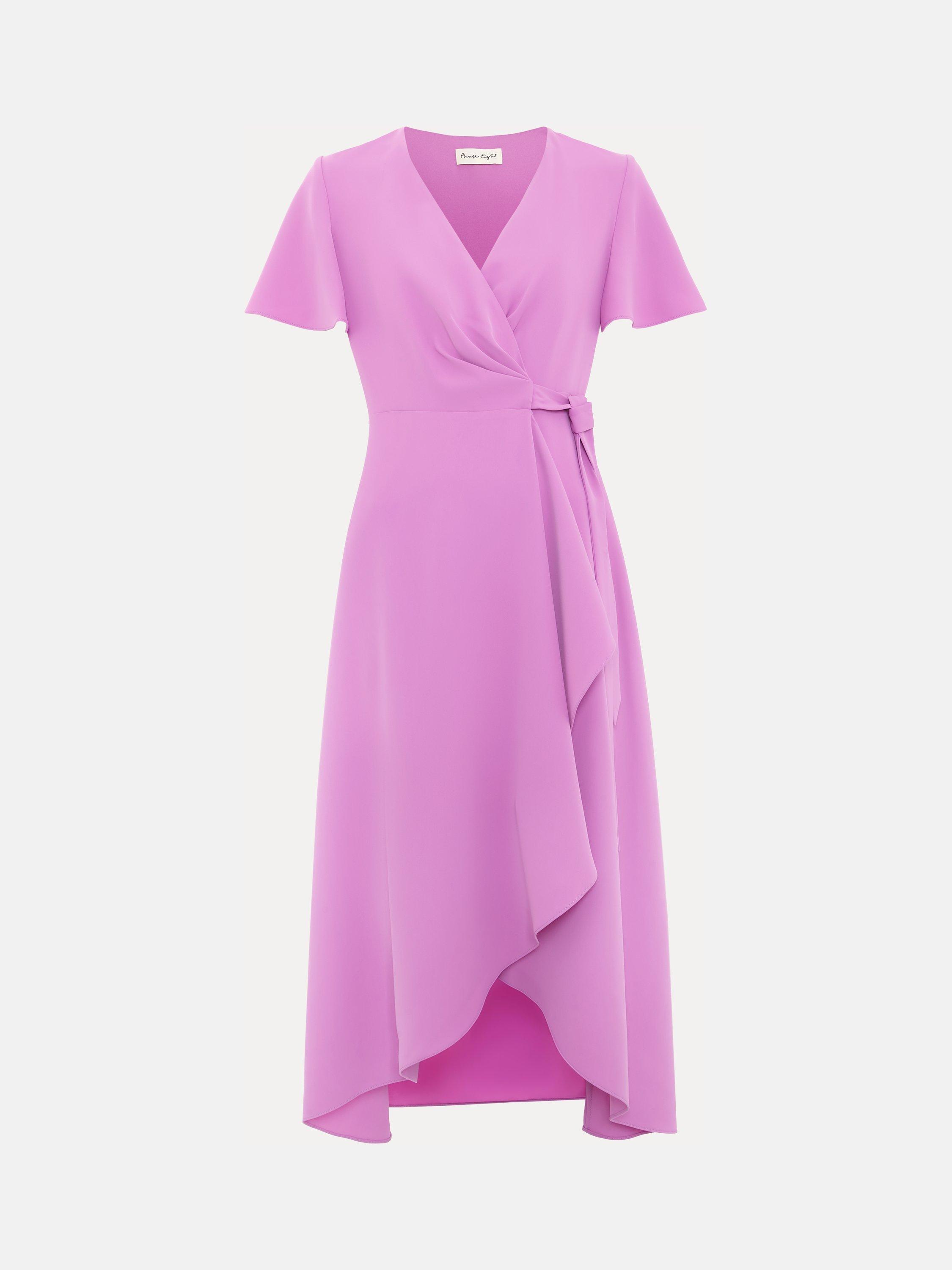 Product image 5 of 8, which shows Phase Eight Julissa Wrap Dress, Lilac, 6