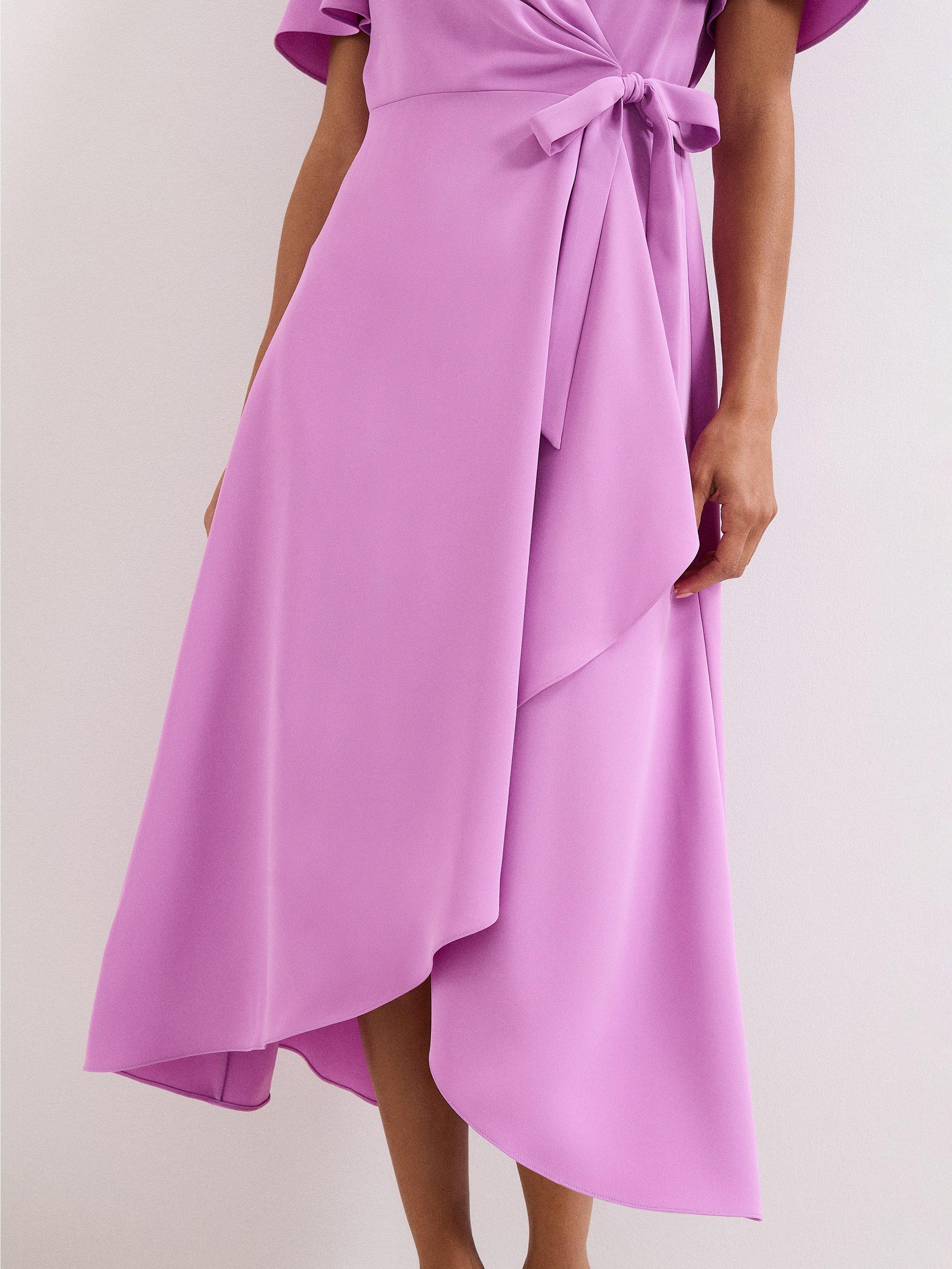 Product image 8 of 8, which shows Phase Eight Julissa Wrap Dress, Lilac, 6