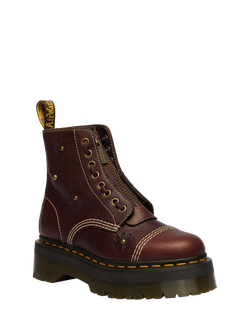Dr. Martens Sinclair Flower Leather Ankle Boots, Dark Brown - view 2, Dark Brown