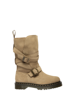 Dr. Martens Anistone Suede Biker Boots, Tan, Tan