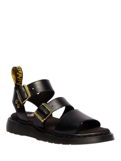 Dr. Martens Gryphon Leather Footbed Strappy Sandals, Black - view 2, Black