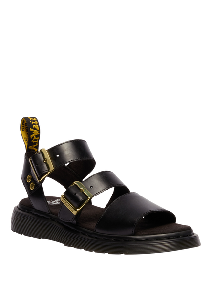 Dr. Martens Gryphon Leather Footbed Strappy Sandals, Black - view 2, Black