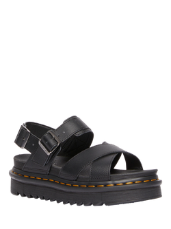 Dr. Martens Voss II Leather Strappy Footbed Sandals, Black - view 2, Black