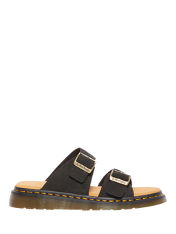 Dr. Martens Josef Suede Footbed Sandals, Black, Black