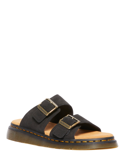 Dr. Martens Josef Suede Footbed Sandals, Black - view 2, Black