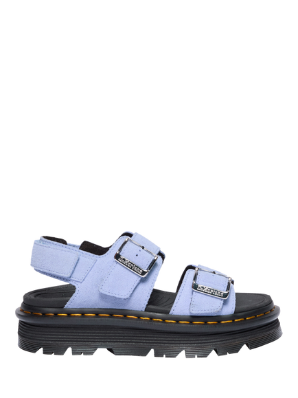 Dr. Martens Zebzag Suede Strappy Sandals, Cornflower Blue, Cornflower Blue
