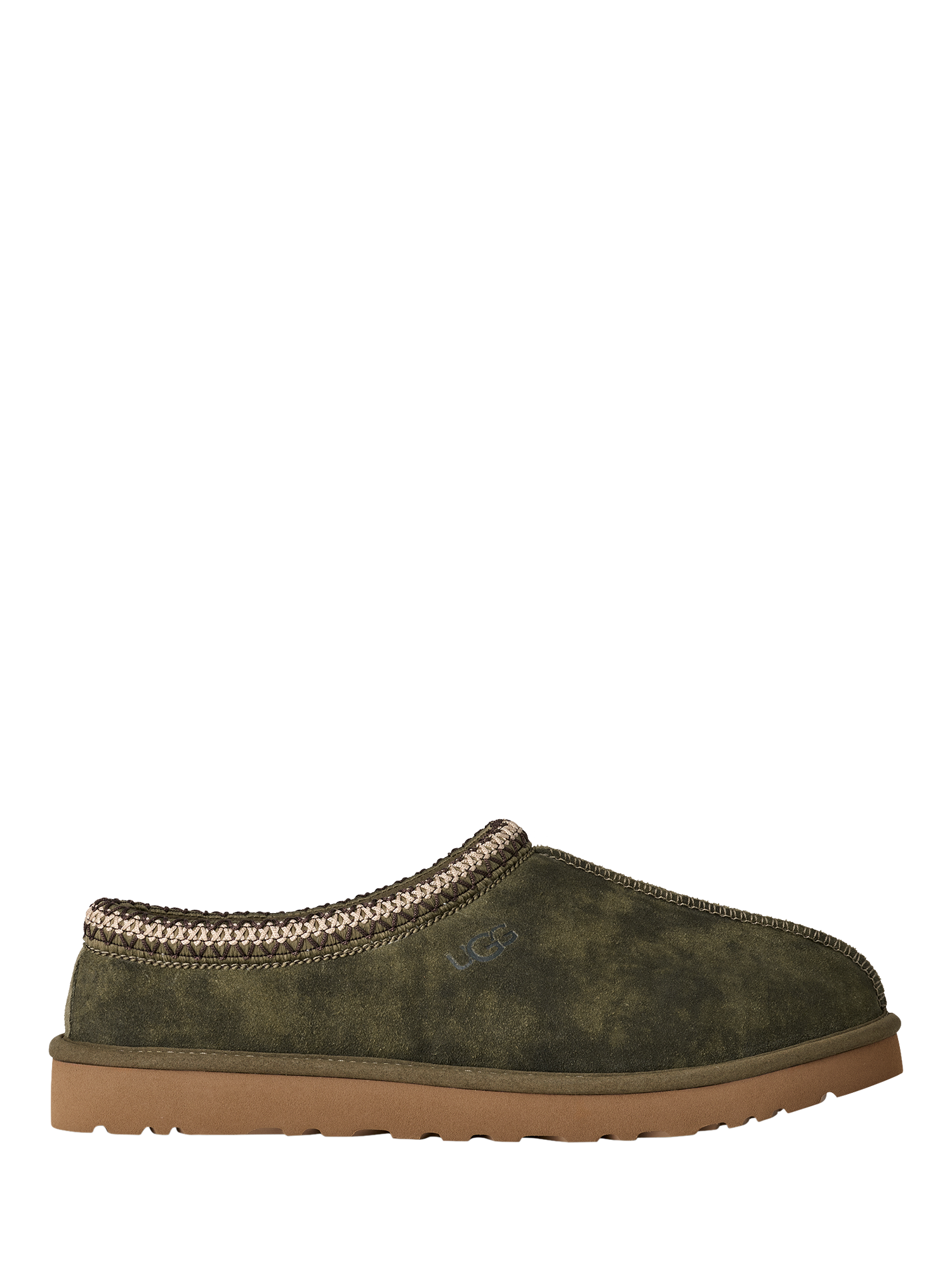 Product image 1 of 6, which shows UGG Tasman Baxter Suede Slippers, Burnt Olive, 7