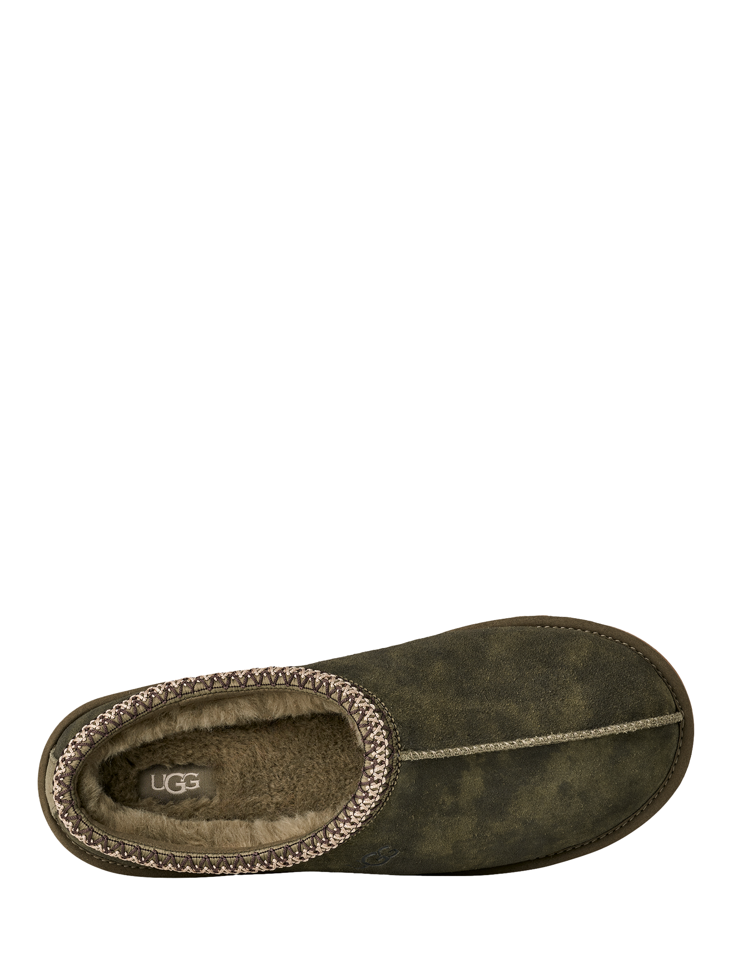 Product image 5 of 6, which shows UGG Tasman Baxter Suede Slippers, Burnt Olive, 7