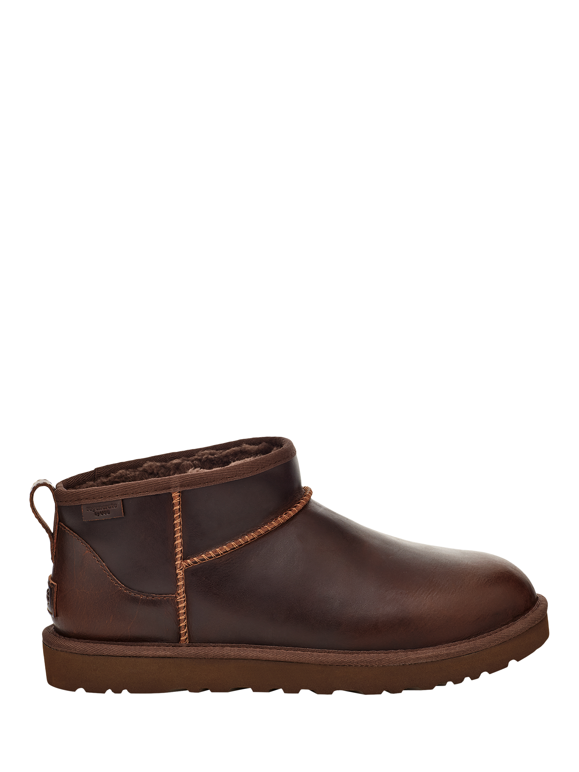 Product image 1 of 6, which shows UGG Classic Ultra Mini Regenerate Leather Ankle Boots, Ironside, 7