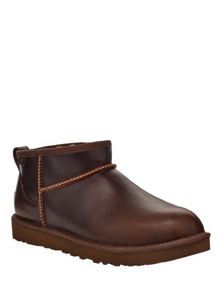 UGG Classic Ultra Mini Regenerate Leather Ankle Boots, Ironside - view 2, Ironside