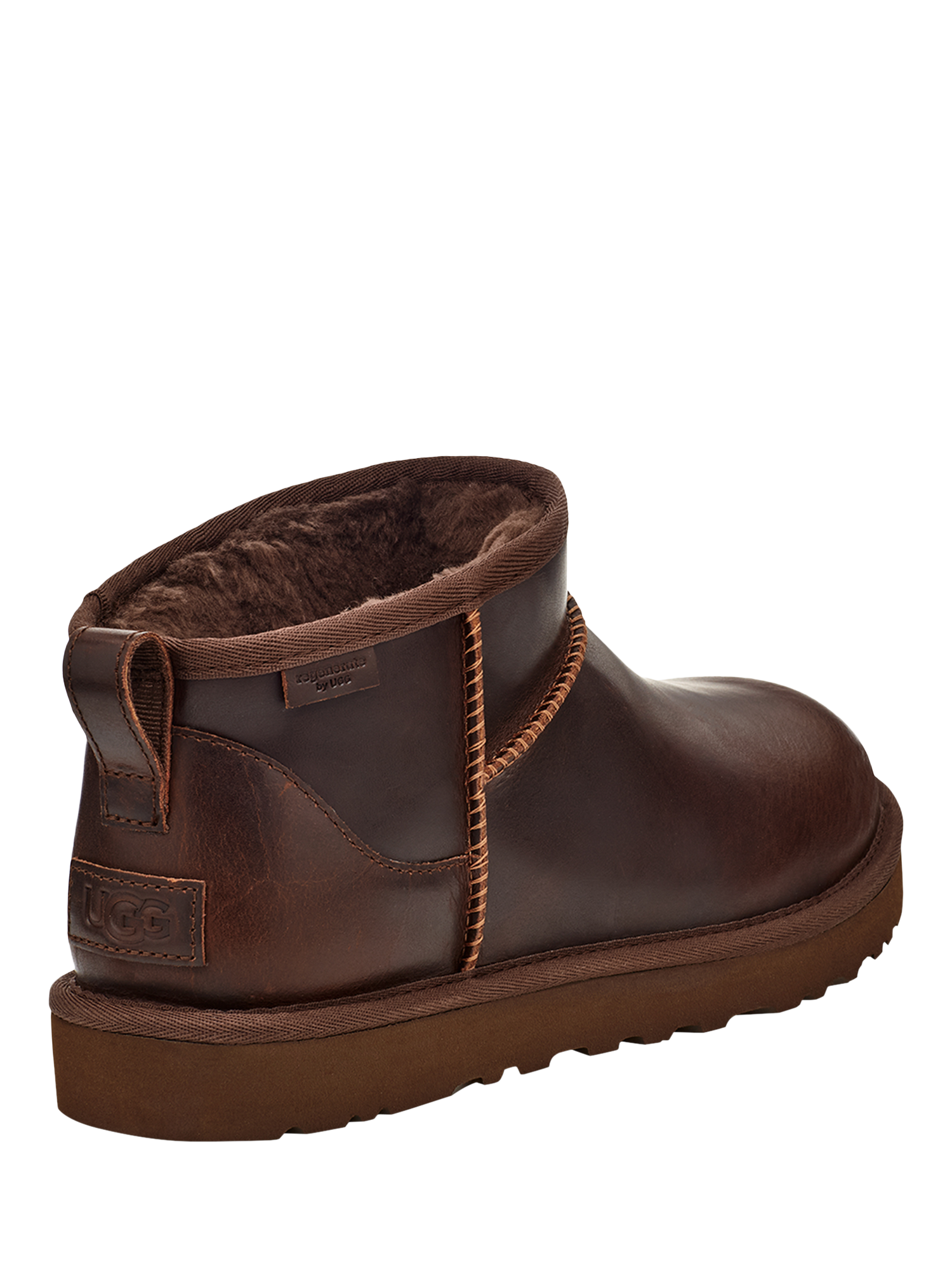 Product image 4 of 6, which shows UGG Classic Ultra Mini Regenerate Leather Ankle Boots, Ironside, 7