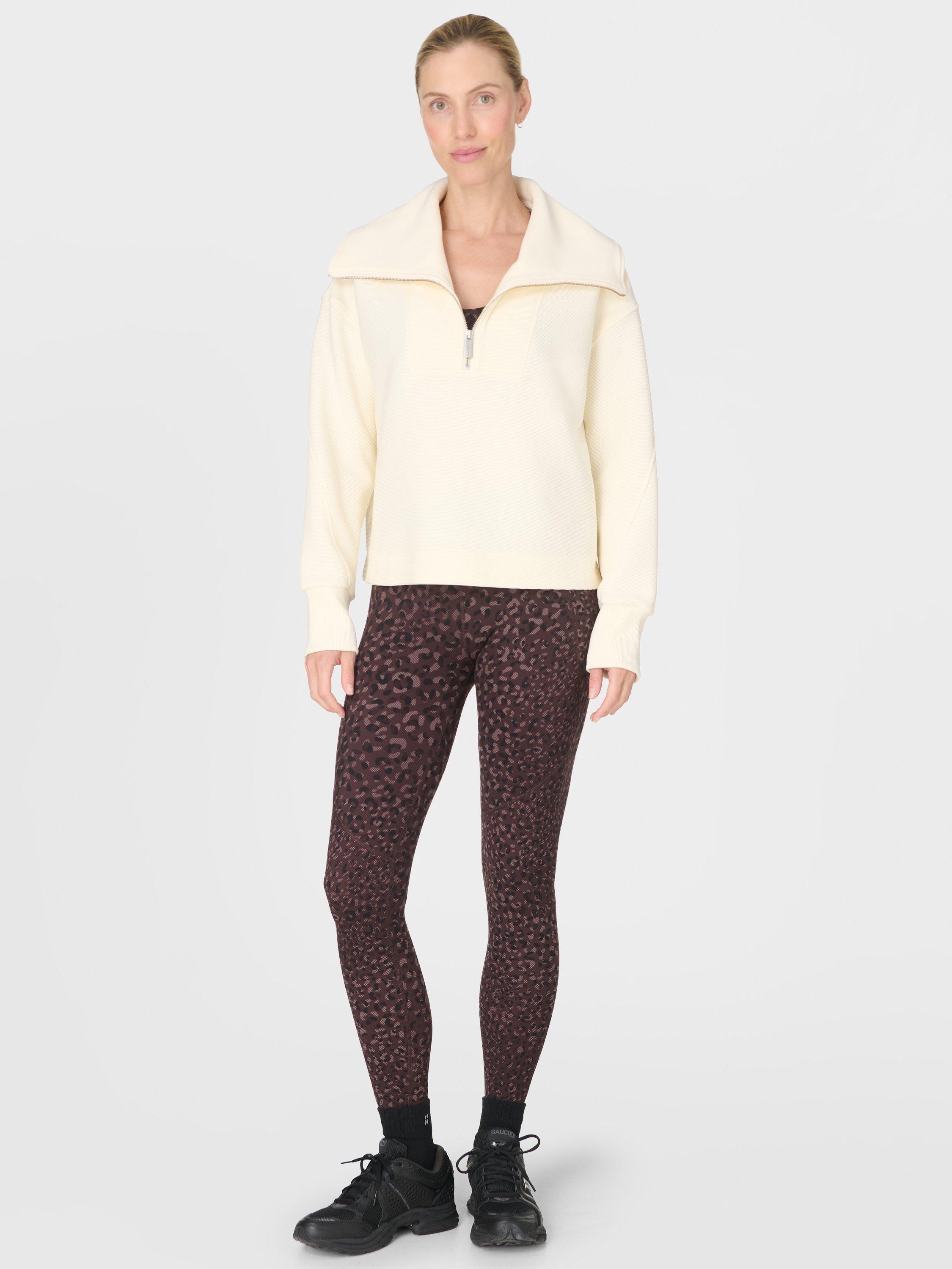 Product image 3 of 10, which shows Sweaty Betty Power Workout Leggings, Brown Leopard Dot, XXS