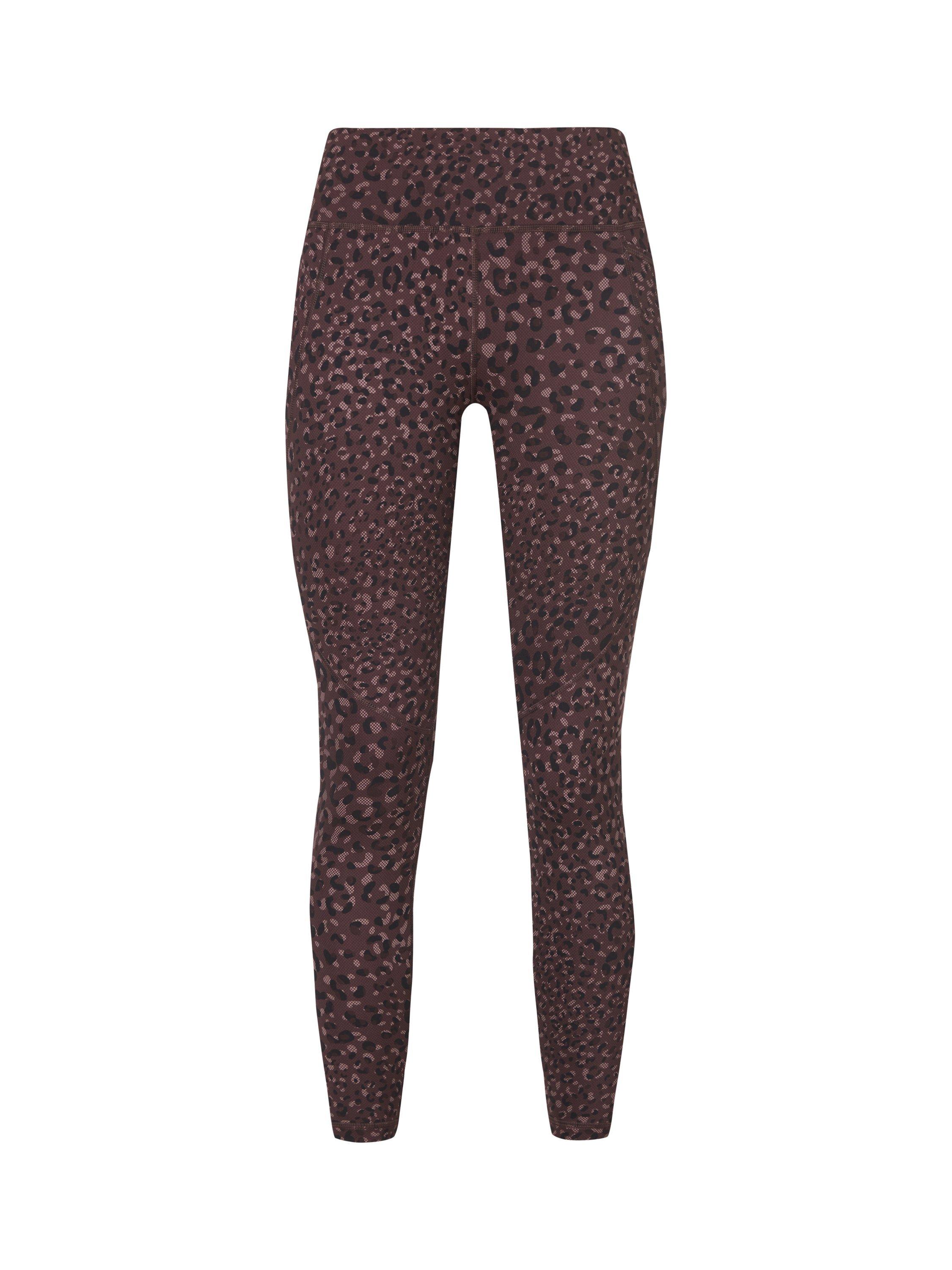 Product image 4 of 10, which shows Sweaty Betty Power Workout Leggings, Brown Leopard Dot, XXS