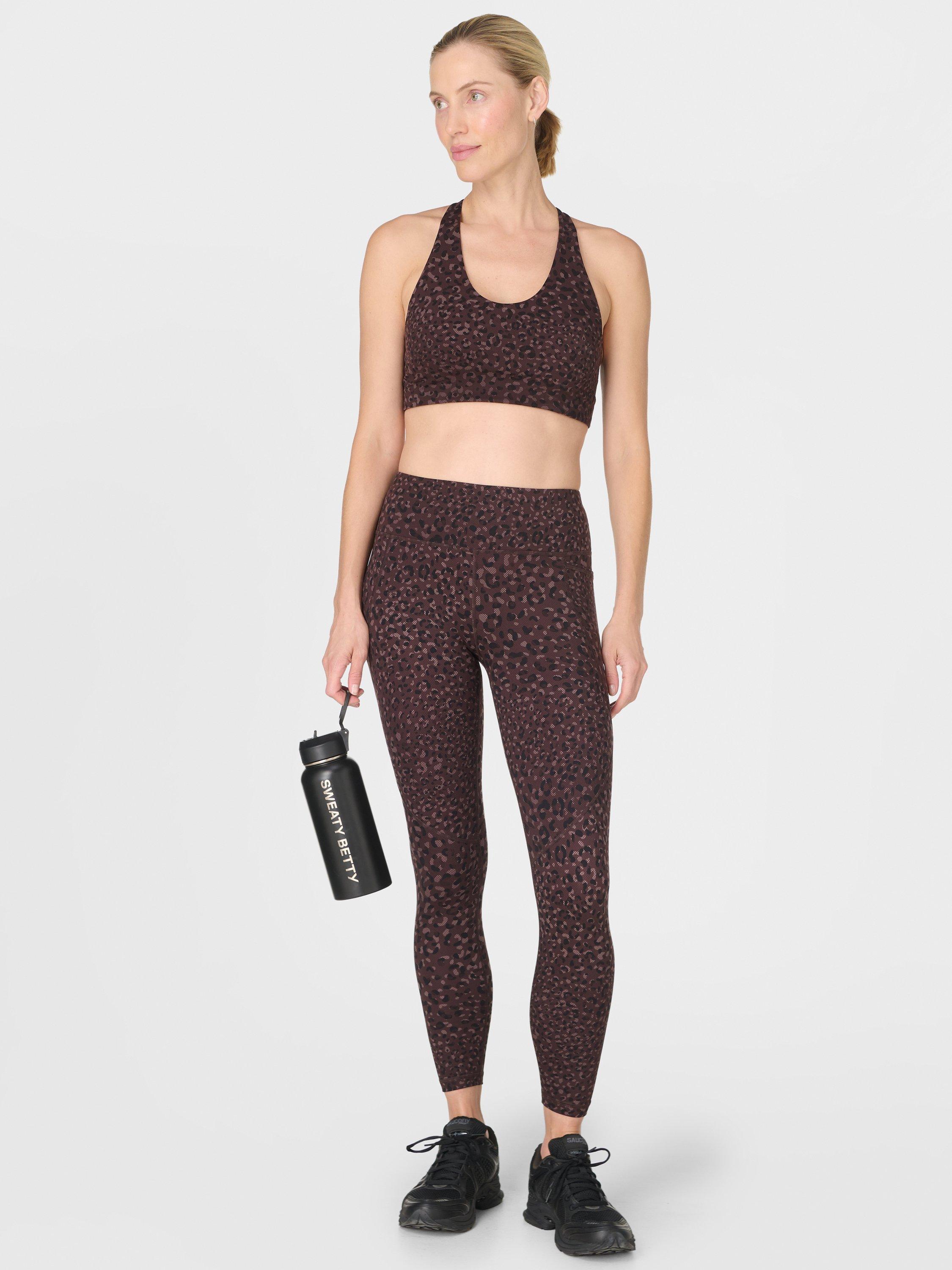Product image 8 of 10, which shows Sweaty Betty Power Workout Leggings, Brown Leopard Dot, XXS