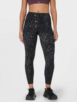 Sweaty Betty Power Foil Workout Leggings, Black/Multi, Black/Multi