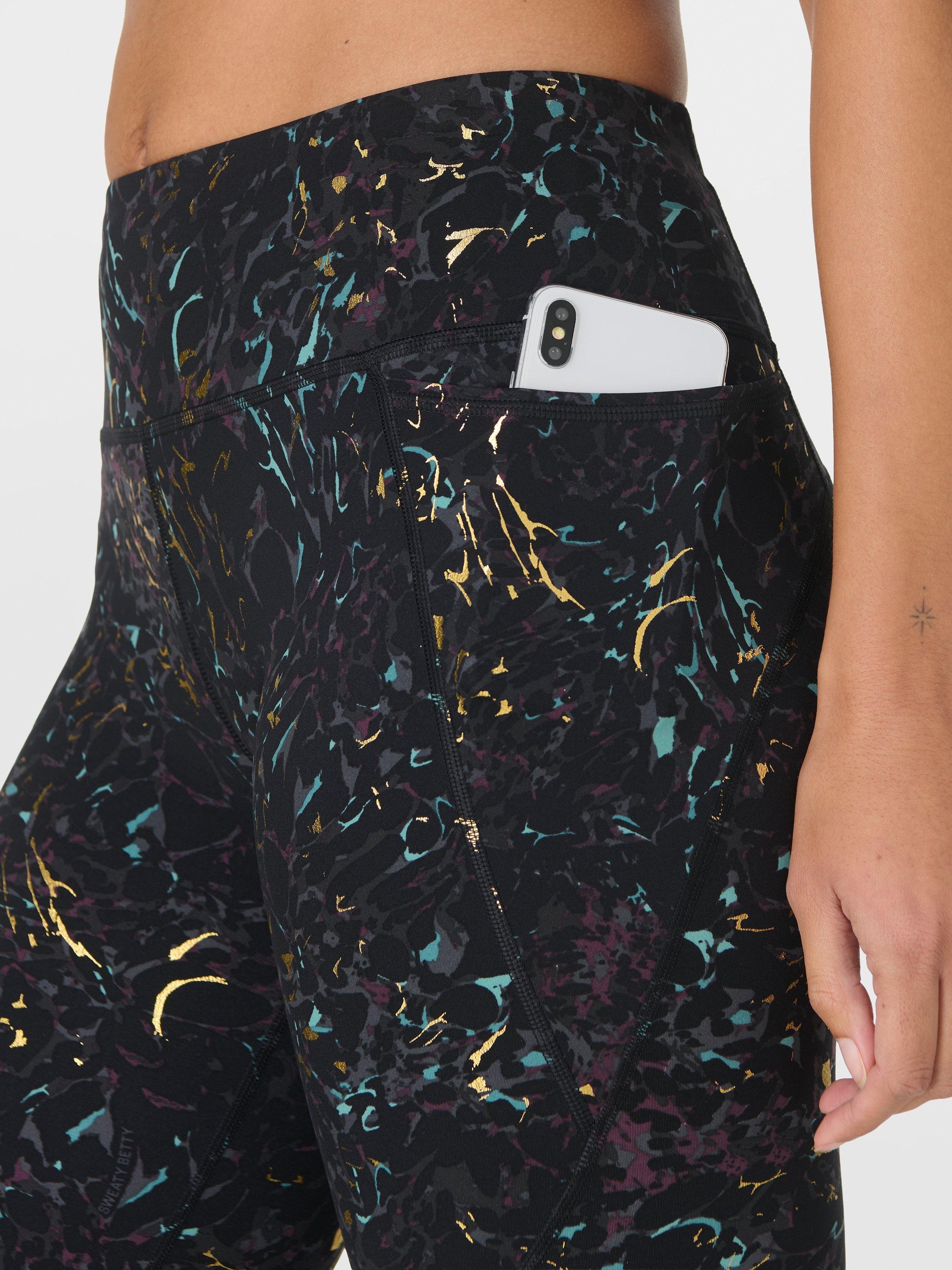 Product image 6 of 10, which shows Sweaty Betty Power Foil Workout Leggings, Black/Multi, L