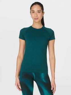 Sweaty Betty Athlete Seamless Workout T-Shirt, Green, Green