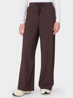 Sweaty Betty Explorer Side Stripe Wide Leg 32" Trousers, Sable Brown, Sable Brown
