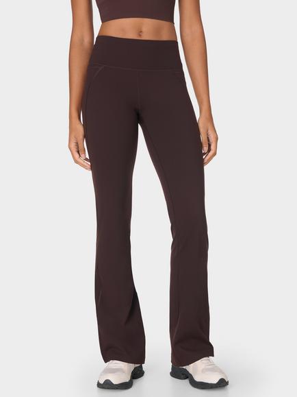 Sweaty Betty Power 30" Bootcut Workout Trousers, Dark Brown, Dark Brown