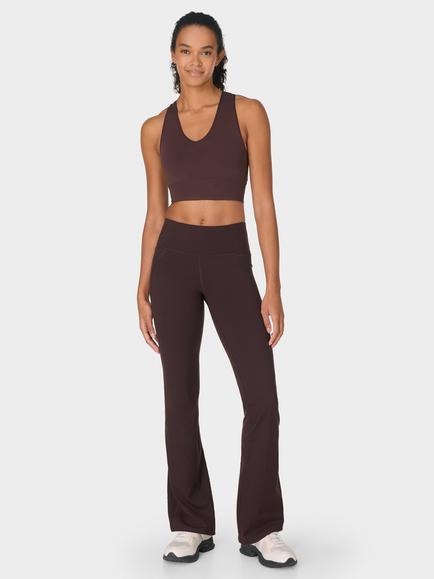 Sweaty Betty Power 30" Bootcut Workout Trousers, Dark Brown - view 2, Dark Brown