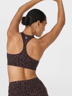 Sweaty Betty Power Racer Sports Bra, Brown - view 2, Brown