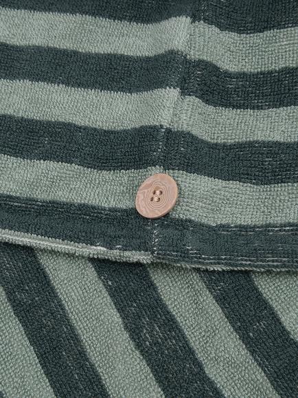 Piglet in Bed Pembroke Stripe Hair Towel - view 2, Pine Green