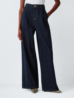 John Lewis Wide Leg Tailored Jeans, Indigo, Indigo