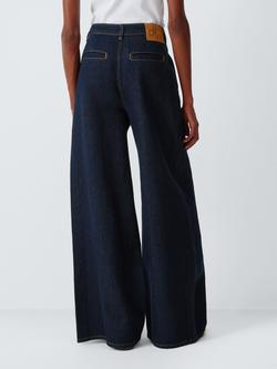 John Lewis Wide Leg Tailored Jeans, Indigo - view 2, Indigo