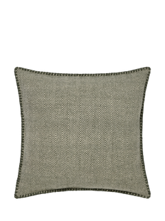 Piglet in Bed Herringbone Pure Wool Cushion Cover, Fern Green/Cream, One Size