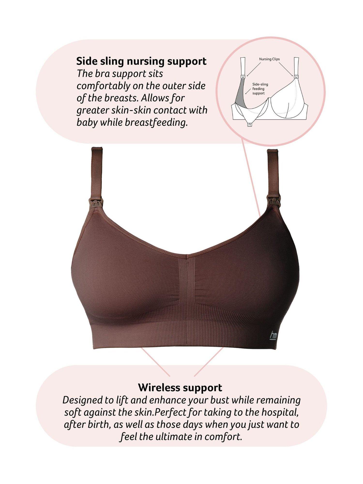 Product image 7 of 11, which shows Hotmilk My Necessity 2.0 FlexFit Nursing Bra, Chocolate, S