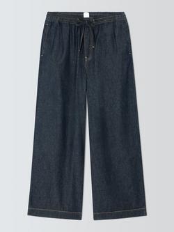 John Lewis Drawstring Waist Jeans, Indigo, Indigo