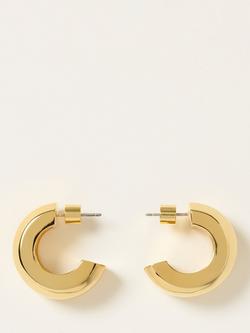Jigsaw Chunky Hoop Earrings, Gold, Gold