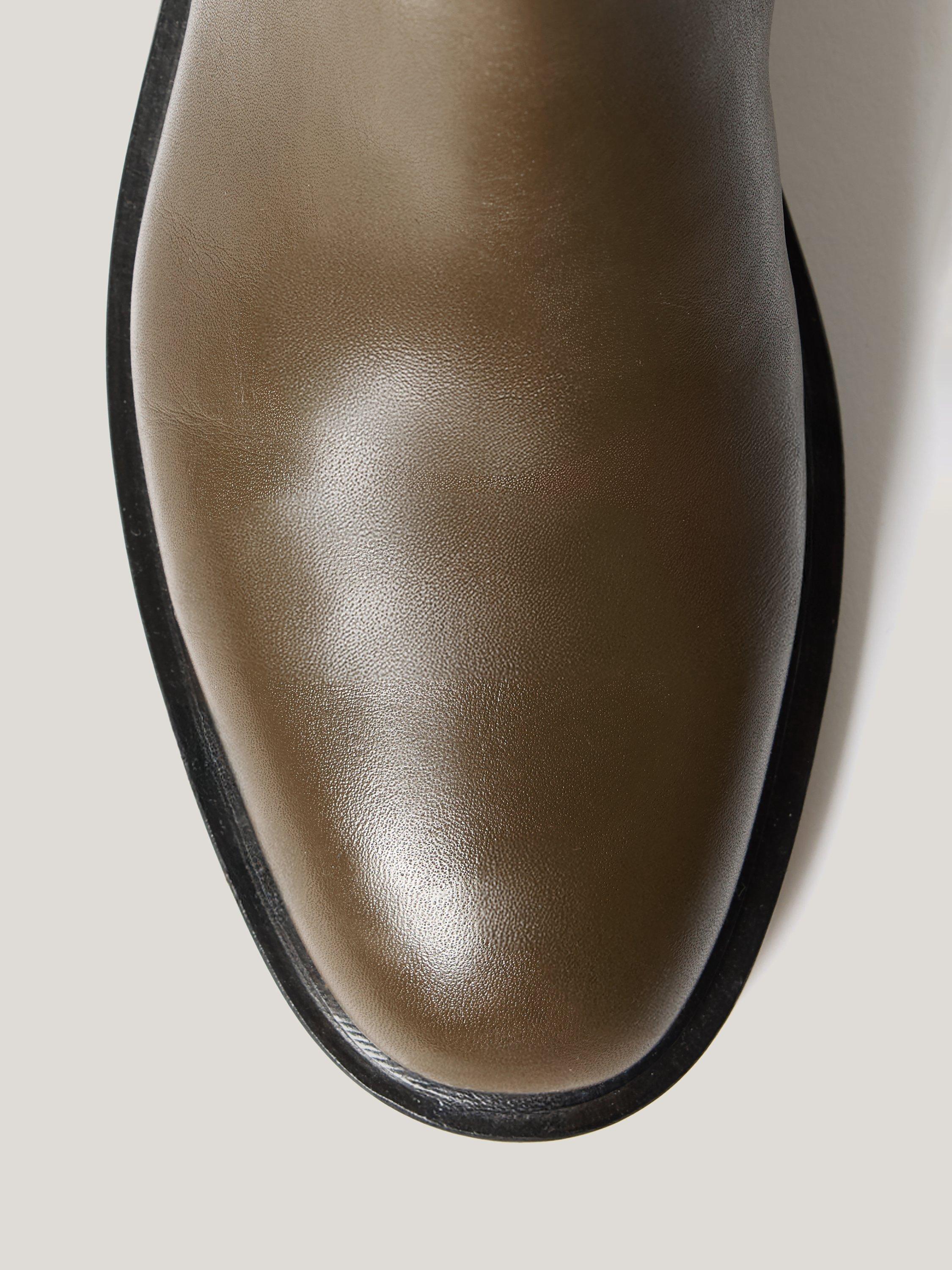 Product image 5 of 6, which shows Jigsaw Pembridge Leather Chelsea Boots, Khaki, EU37