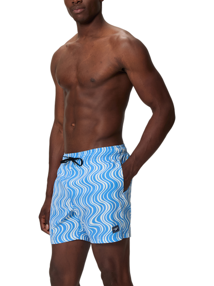 Speedo Redondo Edge Volley 18" Watershorts, Periwinkle/White - view 2, Periwinkle/White