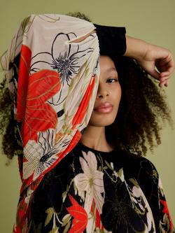 FLORERE Floral Blouson Sleeve Top, Multi - view 2, Multi