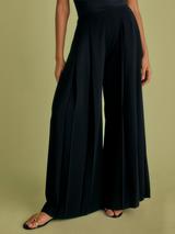 FLORERE Deep Pleat Wide Leg Trousers