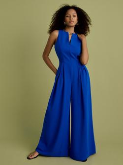FLORERE Wide Leg Jumpsuit, Blue, Blue