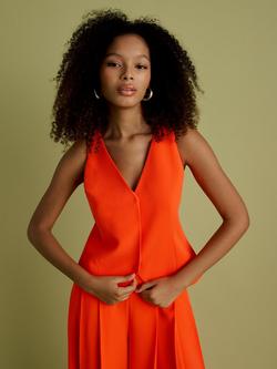 FLORERE Tailored Waistcoat, Orange, Orange