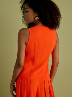 FLORERE Tailored Waistcoat, Orange - view 2, Orange