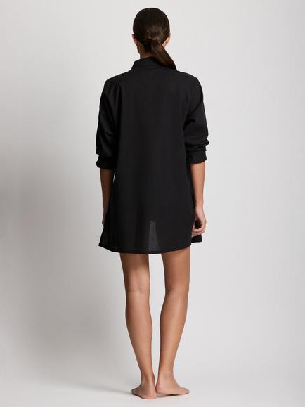 Ralph Lauren Logo Shirt Beach Cover Up, Black - view 2, Black