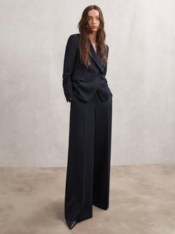 Reiss Petite Gabi Asymmetric Blazer, Navy, Navy