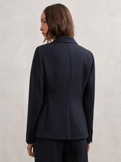Reiss Petite Gabi Asymmetric Blazer, Navy - view 2, Navy