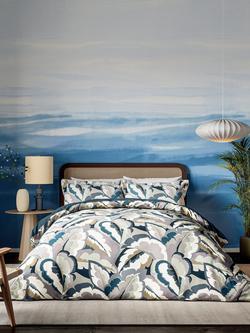 Harlequin Calathea Cotton Sateen Bedding Set, Cornflower, Cornflower