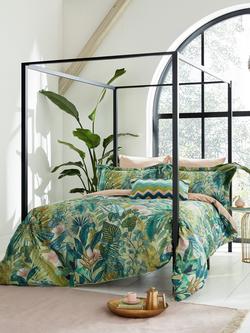 Harlequin Floreana Cotton Sateen Bedding Set, Fig Leaf Coral, Fig Leaf Coral