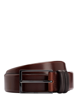 HUGO BOSS Carmello Leather Belt, Medium Brown