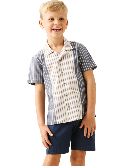 Angel & Rocket Kids' Quinn Chino Shorts, Blue - view 2, Blue