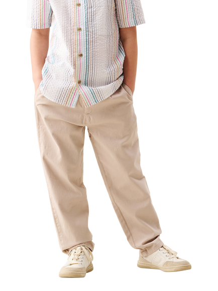Angel & Rocket Kids' Louie Slim Fit Chinos, Cream