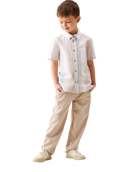 Angel & Rocket Kids' Louie Slim Fit Chinos - view 2, Cream
