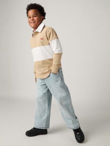 Levi's Kids' Timeless Rugby Polo Shirt, Travertine, Travertine